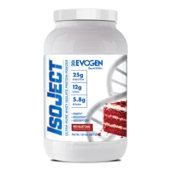 Evogen IsoJect whey protein isolate supplement for lean muscle growth and recovery available at Body Delights.