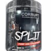 SPLIT pre workout by Corrupt Pharmaceuticals high stimulant energy focus pump supplement