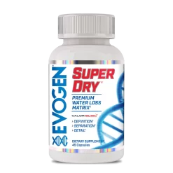 Evogen Super Dry water balance support supplement designed for conditioning and cutting phases available at Body Delights.